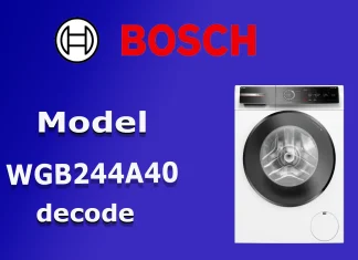 Декодиране на номер на модел на перална машина Bosch